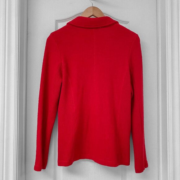 Tribal - Red Longsleeve Military Style Ribbed Sweater - Picture 2 of 7